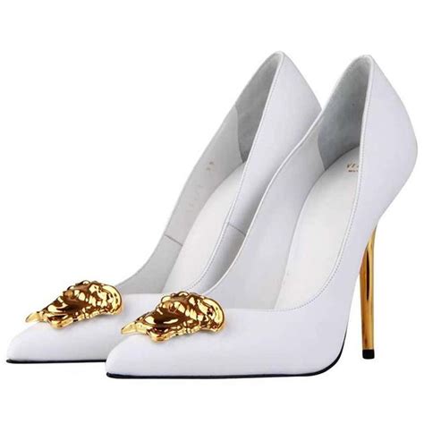 versace all white|versace white heels.